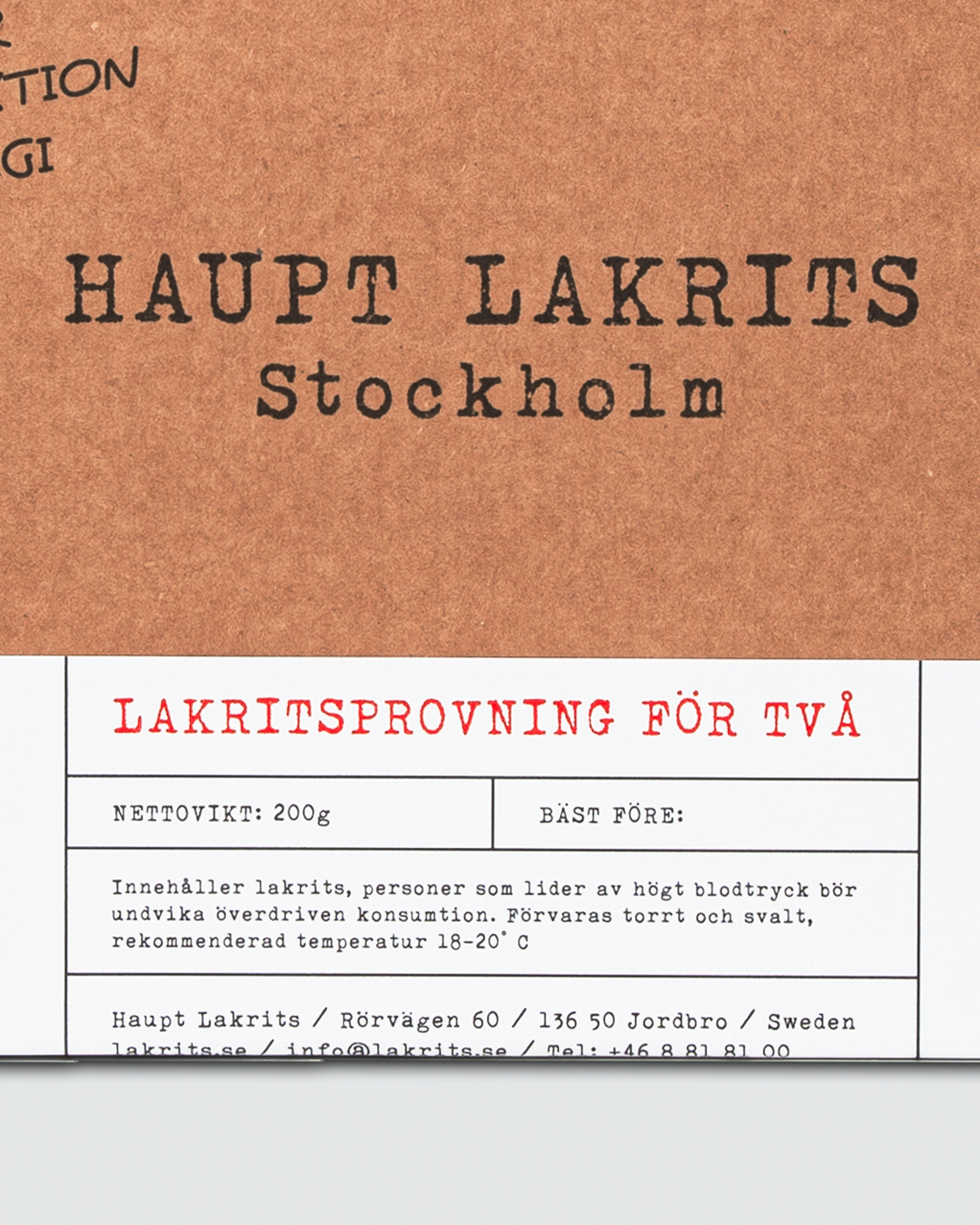 Lakritsprovning för två i gruppen Salt lakris hos Haupt Lakrits AB (100170052)