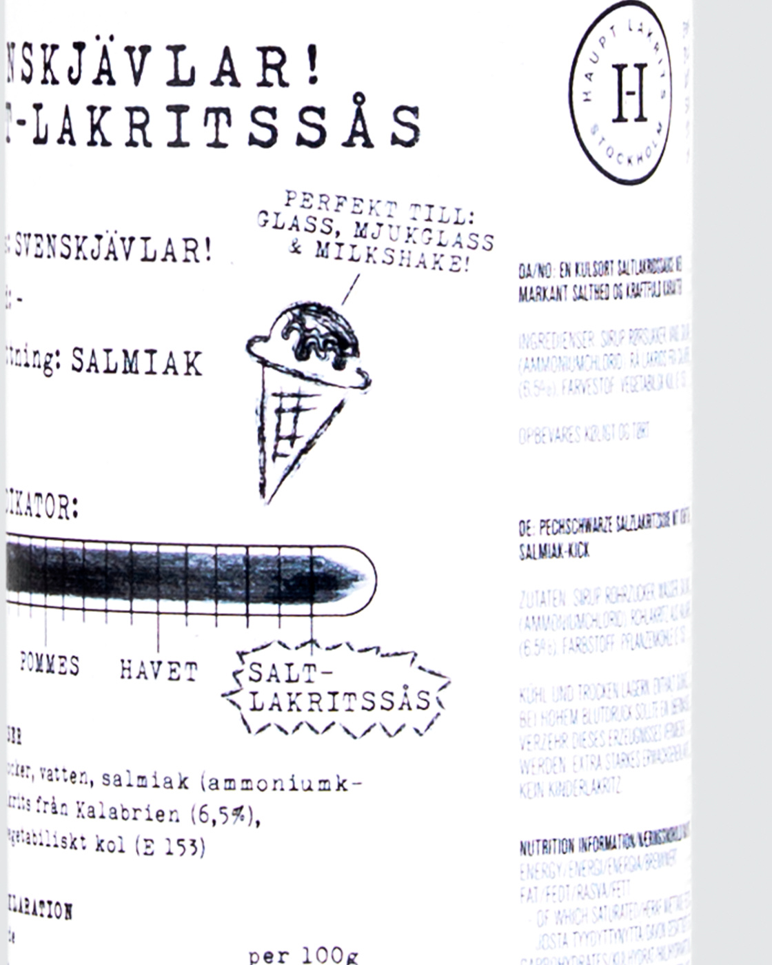 Svenskjävlar! Salt lakrissaus i gruppen Salt lakris hos Haupt Lakrits AB (100170190)